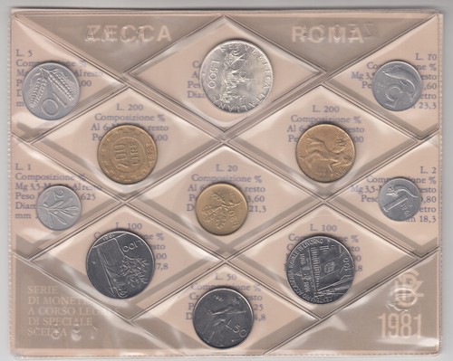 Serie valori set italia - valori,